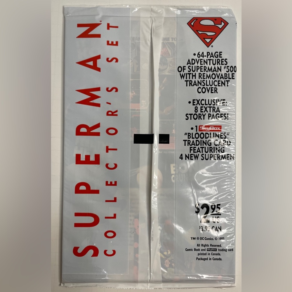 DC Superman Collector's Set #500 Sealed Bag Skybox 1993 SEALED - Picture 3 of 3